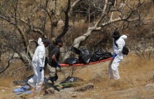 Hallan 45 bolsas con restos humanos en oeste de México