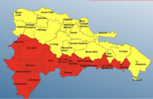 COE emite alerta roja para 14 provincias; el resto del país en amarilla