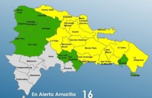 COE sube a 16 las provincias en alerta amarilla por vaguada; 10 en verde