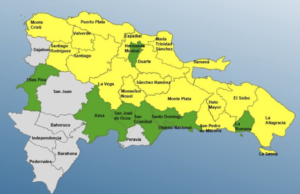 COE mantiene 25 provincias en alertas por lluvias