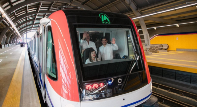 Presidente Abinader pone en marcha Línea 2C del Metro de Santo Domingo